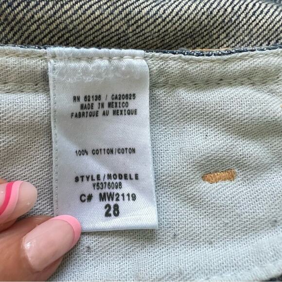 Guess Jeans Flared Bootcut Low Rise Embroidered Destroyed Flared Jeans Size 28 - Picture 10 of 10